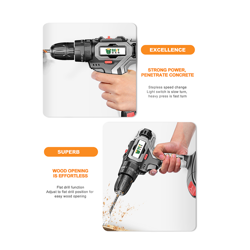 12v mini electric tools Impact cordless power drills machines with battery magnetic drill bit set