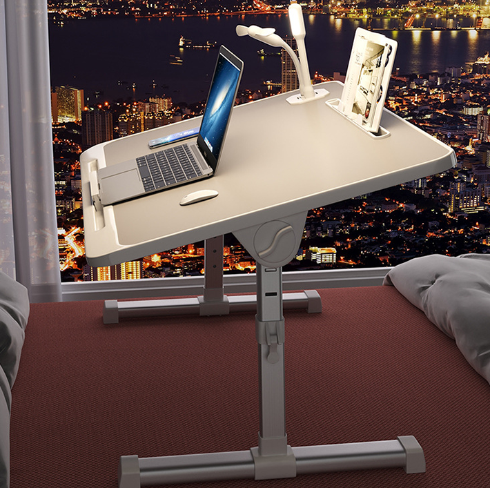 2023 design white modern luxury ceo office desk table big size laptop desk manual folding sit standing study table for adult