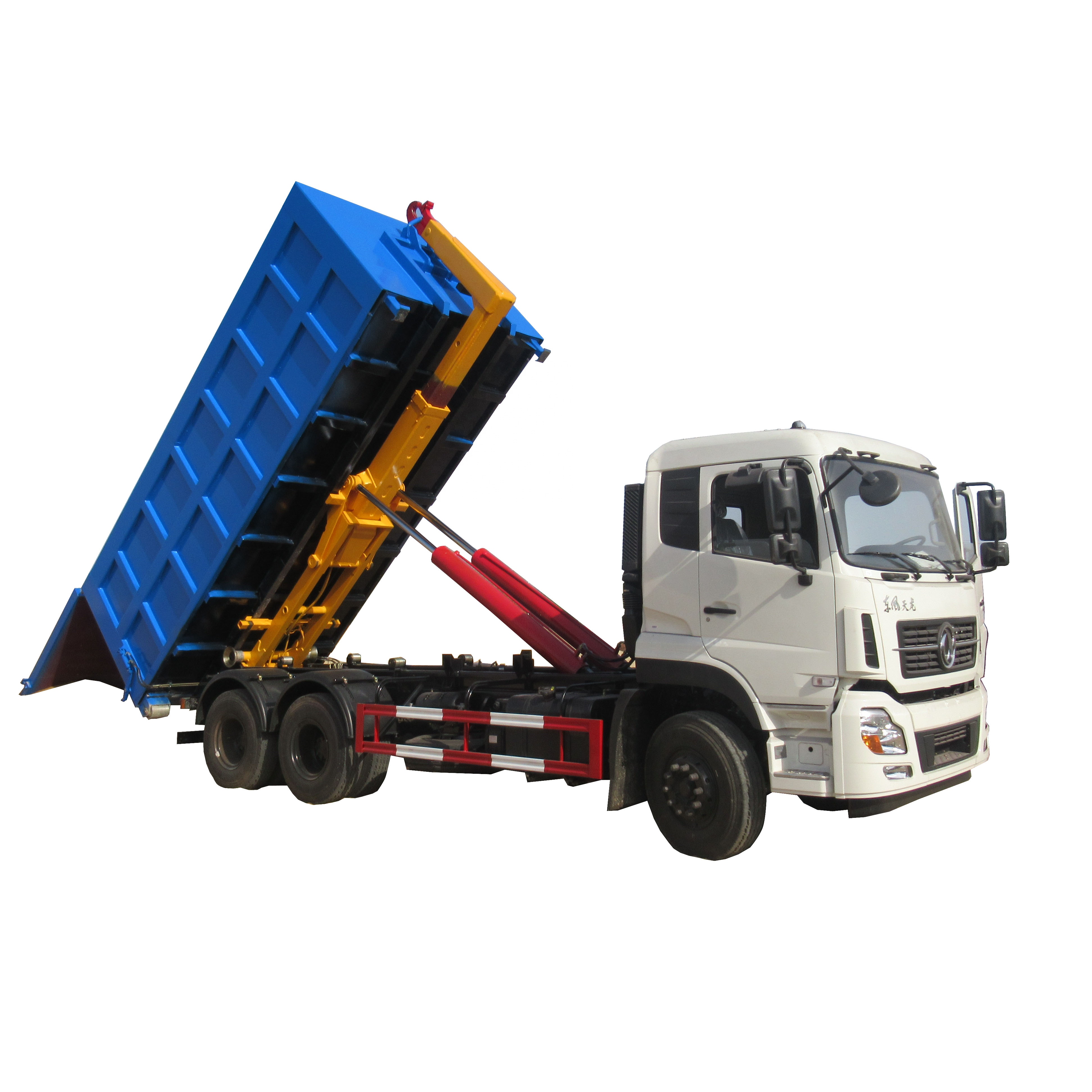 Dongfeng 6*4 10 колёс 20 тонн 18 тонн, гидравлическая система, ролик, крюк, подъемное ведро, мусорный контейнер, грузовики