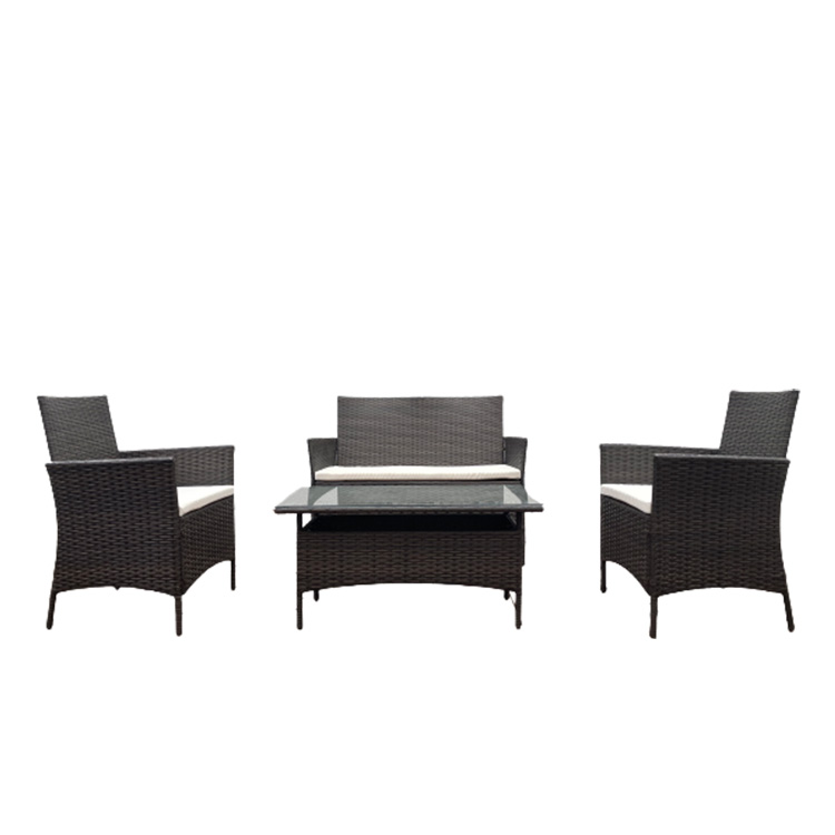 Hotel garden villa court yard durable contemporary outdoor multi seat garden rattan furniture