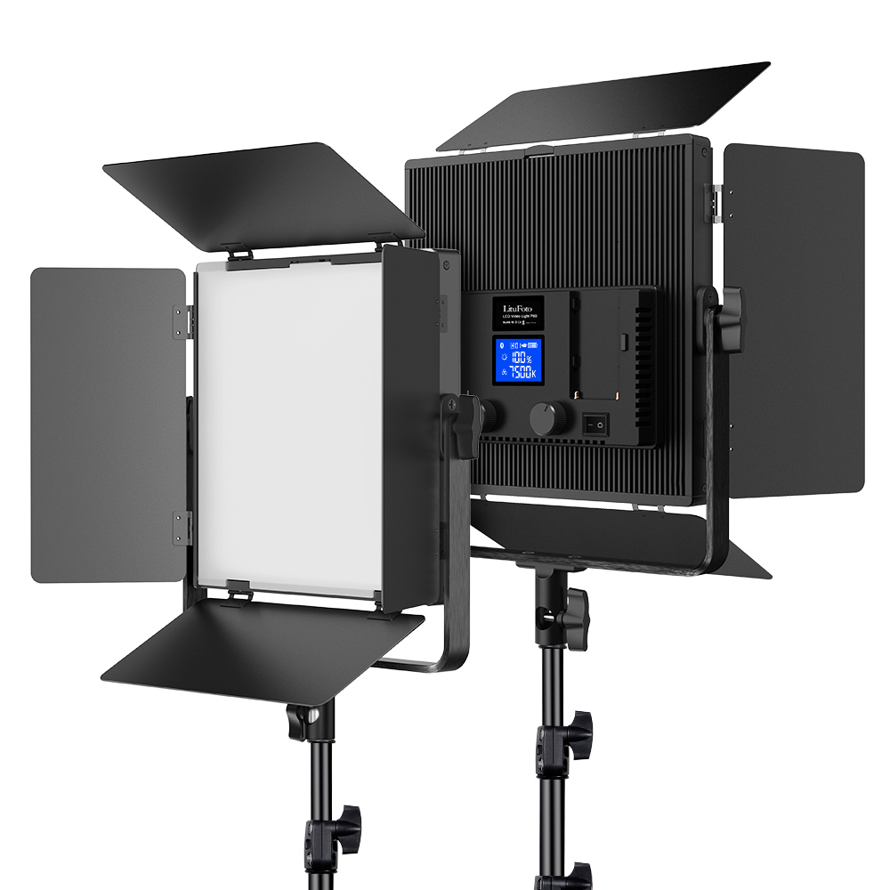 LituFoto LED Video Camera Light with Light Stand for Video Photography