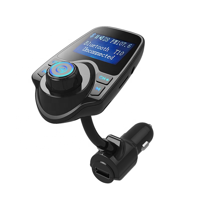 Горячая Распродажа Amazon, Bluetooth V5.0 FM-передатчик AGETUNR T10, 1,44 дюйма, ЖК-дисплей dipslay, Aux вход/выход, двойное зарядное устройство USB, автомобильный mp3-плеер