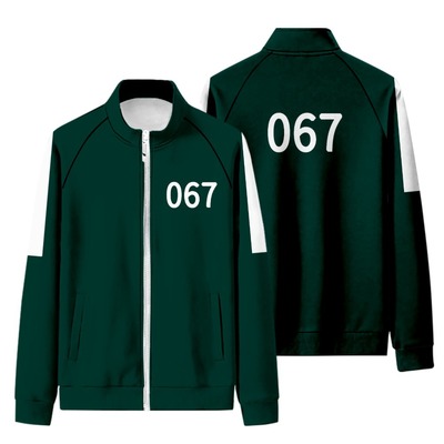 Korean teleplay Squid game cosplay costume men's jacket sportswear plus size 456 national Hoodie Hallowmas