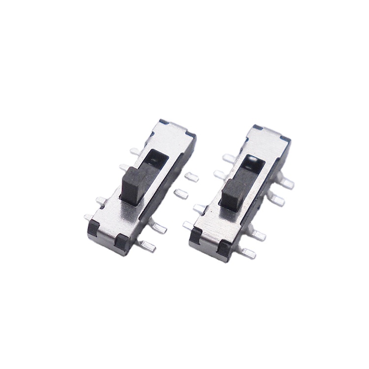 8 pin terminal surface mount 2P3T ON OFF 3 position slide switch with long life cycles