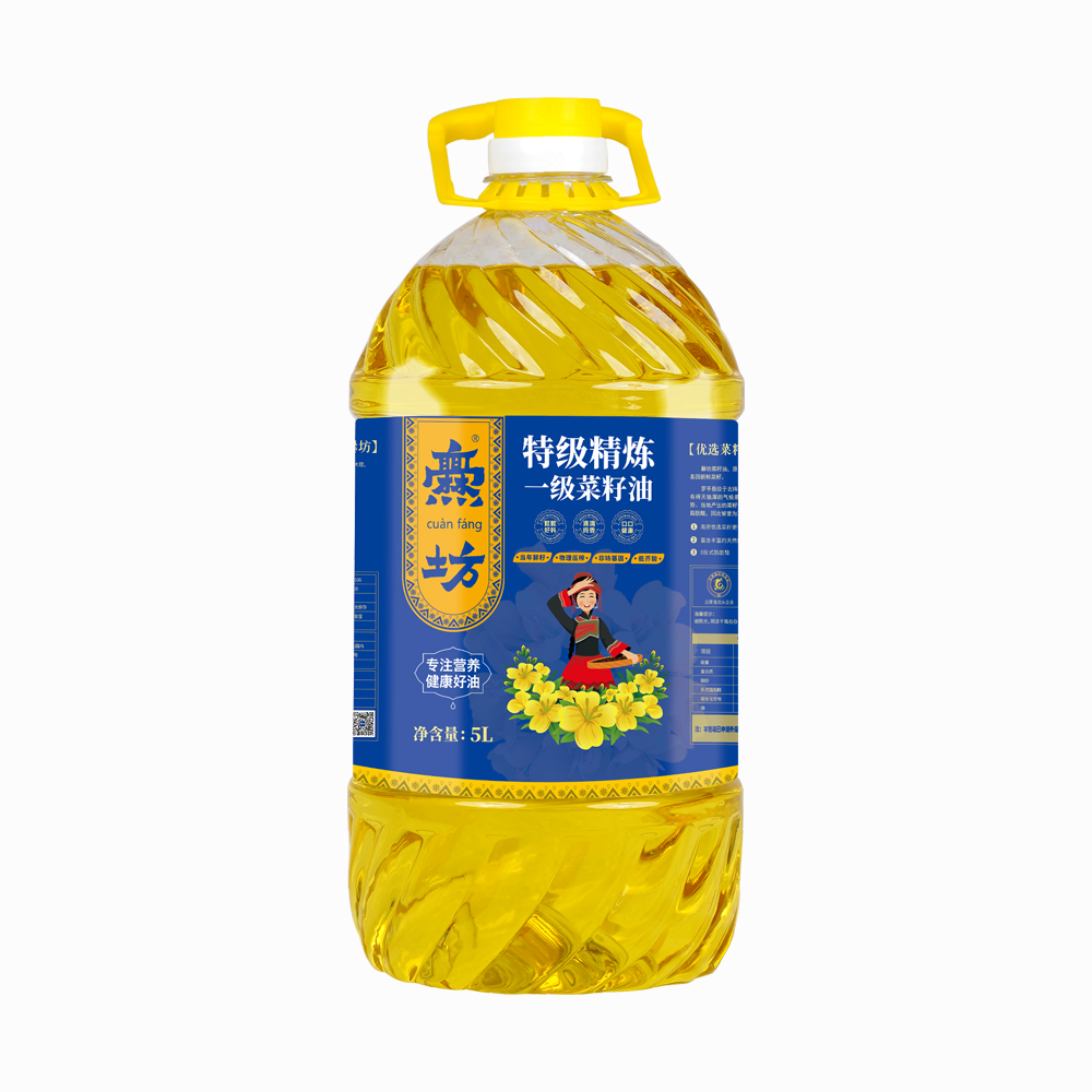 High quality refined rapeseed oil from Luoping, Yunnan, China, and sunflower oil packaged in cooking refined plastic bottles