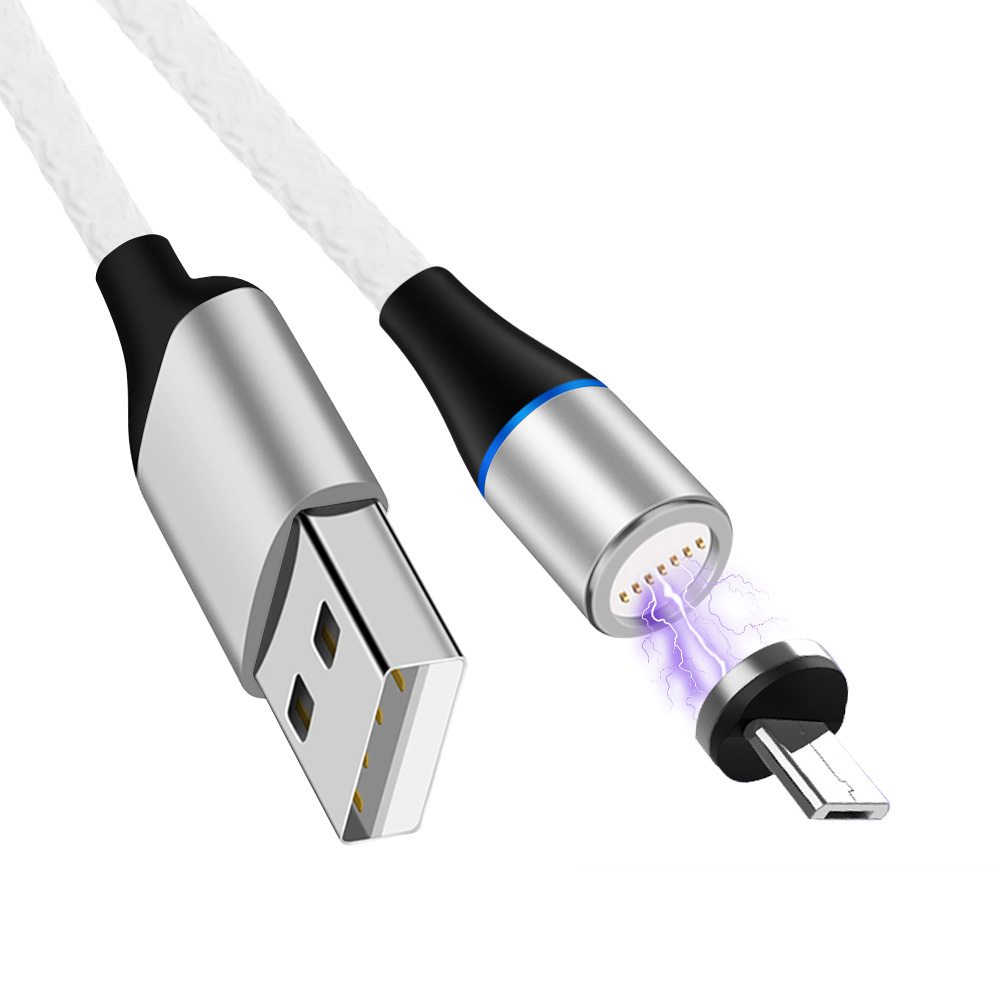 OEM 1M 2M Anmone Magnetic Micro Usb Cable Magnet Plug Type C 5V 3A 3 In1 Nylon Magnetic Usb Cable