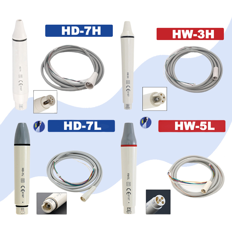 Dental Ultrasonic Piezo Scaler Handpiece HD-7L HW-5L LED Detachable Handpiece Teeth Cleaning Whitening Dental Tools