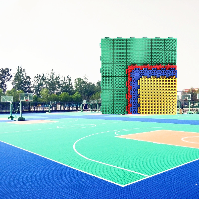 Cheap Outdoor Interlocking PP Sport Basketball Court Flooring Tiles Mat Paint Basketball Court