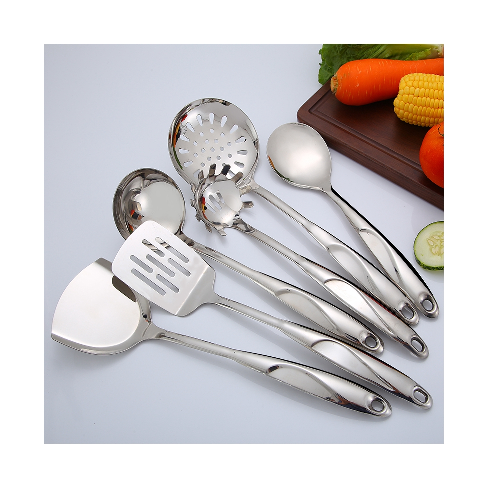 Hollow Handle Cooking Tool Stainless Steel Kitchenware Turners Spatula Spoon Colanders Rice Spoon Kitchen Accessories