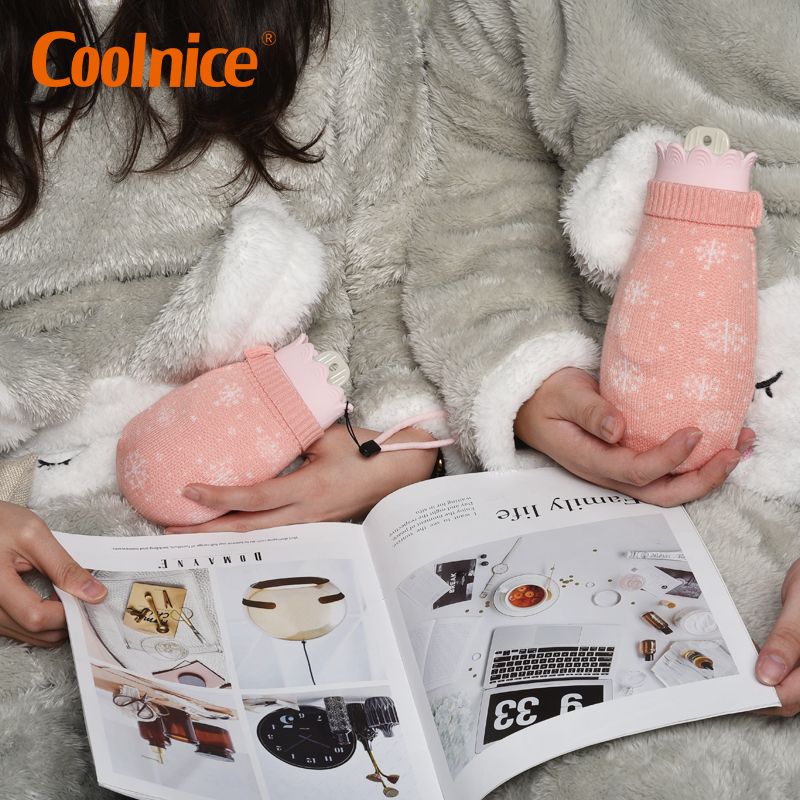 COOLNICE Творческий бутылки с горячей водой трикотажные рукава заполнения воды силиконовые руки теплее мешок