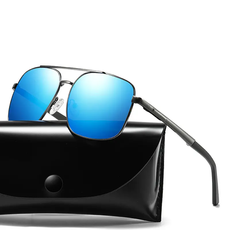 Mens Night Vision Glass Retro Metal Polarized Sunglasses Men 2019 Driving Glasses Pilot Aviation Sunglasses UV400