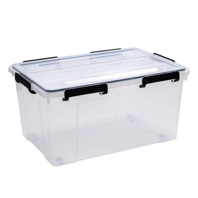 Organizer plastic box waterproof amazon dustproof transparent airtight bin moistureproof Household