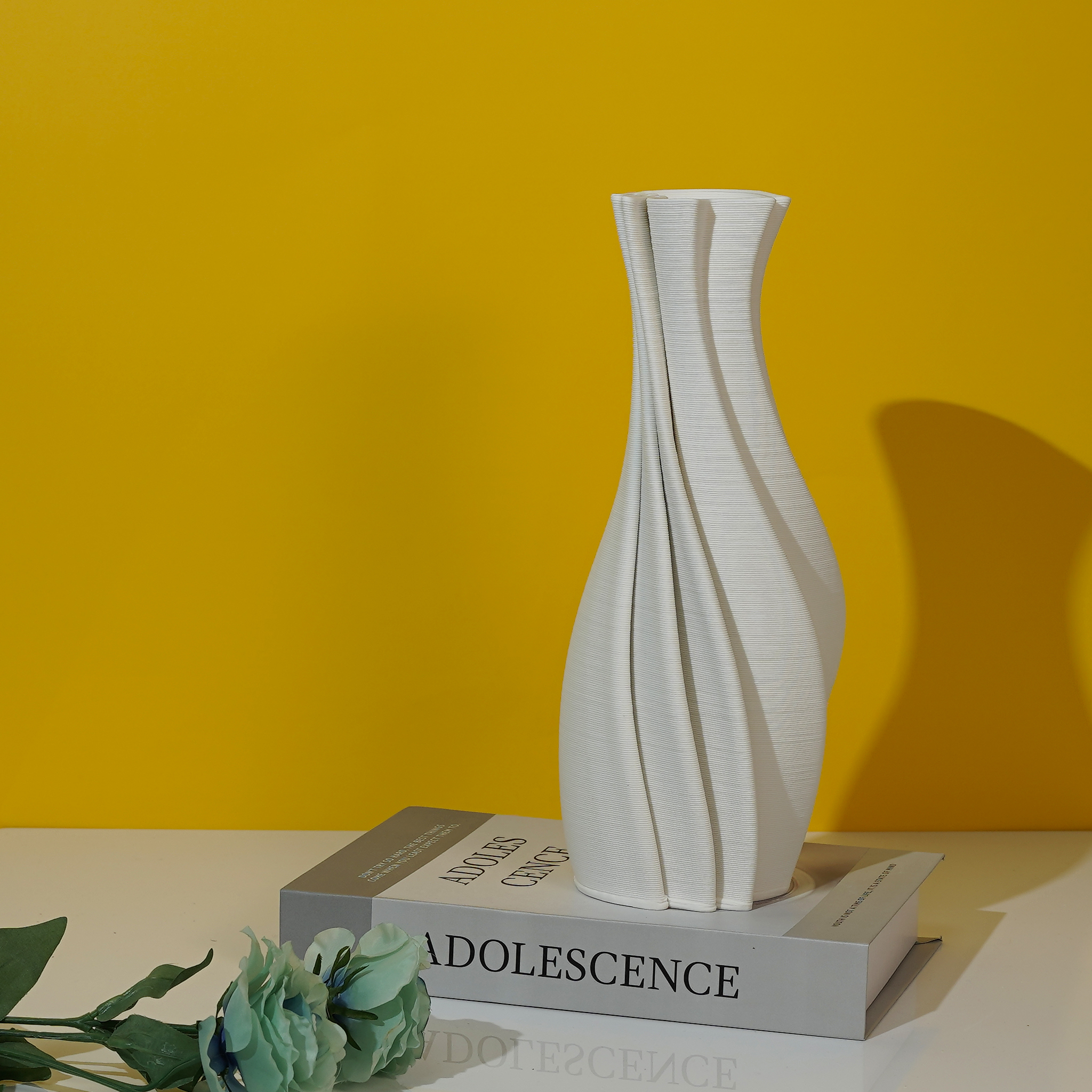 SE7ART 3D Printed Irregular Vase Flower Home Decor Other Wedding Decorations White Vases For Flowers Home Decor