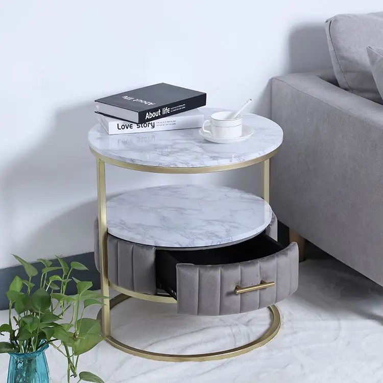 Modern Gold Leg Round Living Room Home Furniture Luxury Side Center Coffee Tea Table Gold Nested Coffee Table