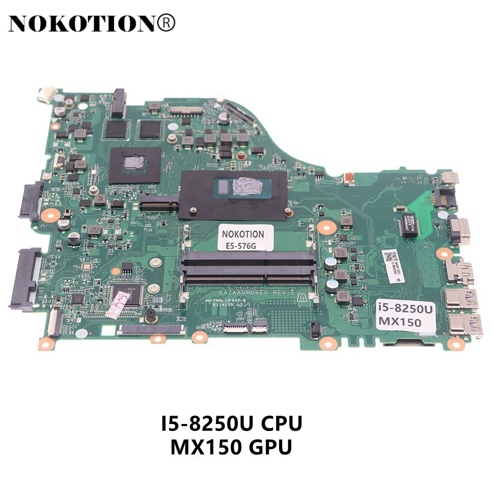 NBGRP11002 NBGRP11002 DAZAARMB6E0 для Acer Aspire E 15 E5-576G E5-576 Материнская плата ноутбука I5-8250U процессор MX150 GPU