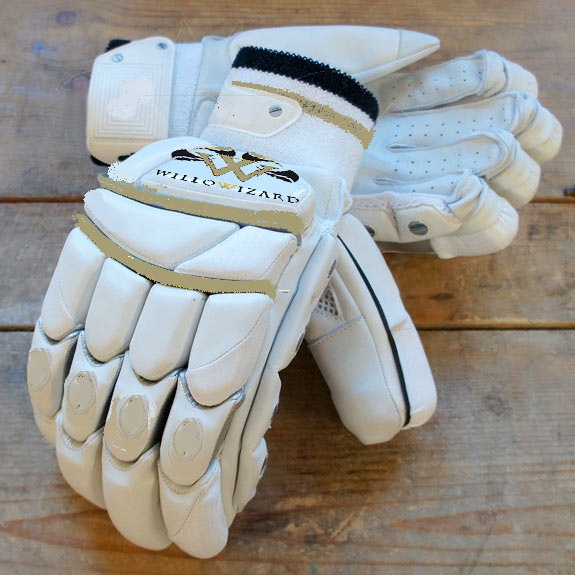 Cricket Batting Gloves White With Black Lining | Size Men Women Youth |
