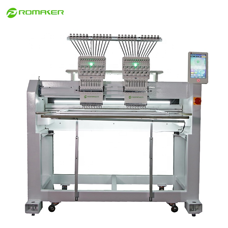 Высокая Скорость коммерческих 12 видов цветов promaker вышивальная машина с компьютерным управлением 2 головки с пайетками