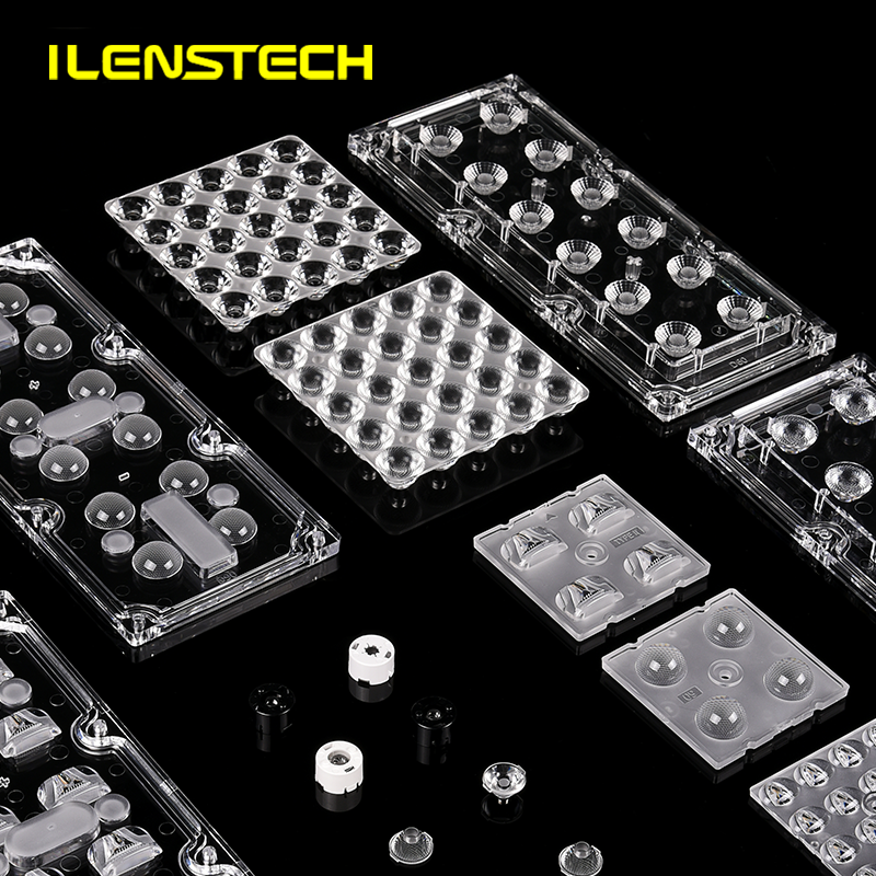 Street light lens ilenstech 10 degree 2x2 module lens acrylic led lens for high mast lighting / led optics