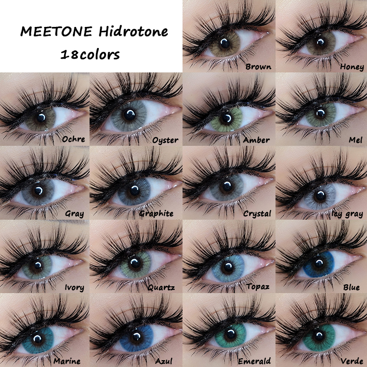 Meetone hidrotone хит продаж, солнцезащитные очки 18 видов цветов 1 год оптовая торговля низкий прайс наиболее контактные линзы естественного цвета