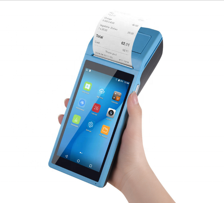 Портативный терминал Android PDA Беспроводной Wi-Fi интегрированный POS термопринтер для чеков с большим экраном 5,5 дюйма