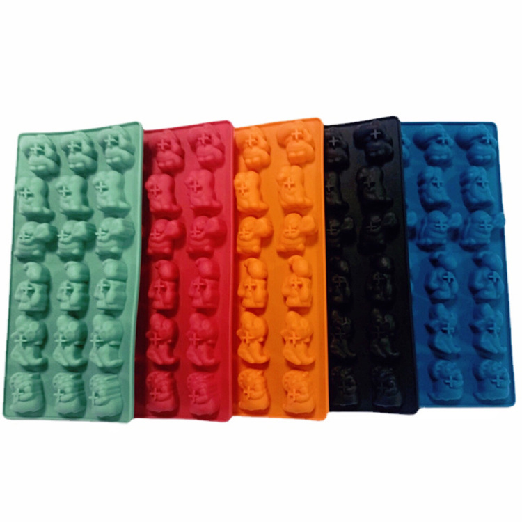 18 Shapes Silicone Chocolate Molds Polymer Clay Molds Small Candy Chocolate Fondant Cake Mold for DIY Making Cake Decoration