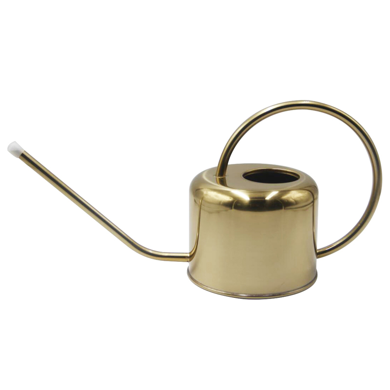 Nordic Style Black Gold Watering Can 201/304 Stainless Steel Metal Watering Can Spout Flower Pot