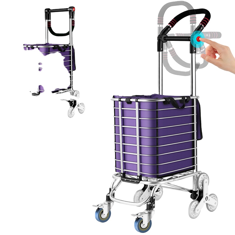New folding shopping cart trolley supermarket cart with cover
