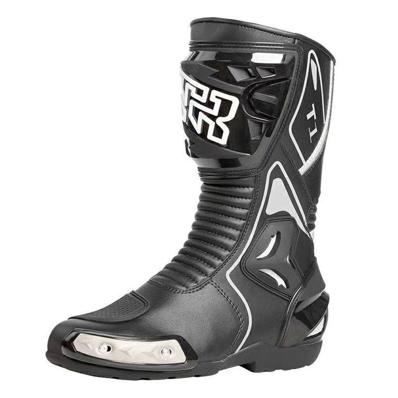 Wholesale Motorcycle Riding Boots cool Motorcycle Boots Black New Genuine Leather Oem Shoes For Men