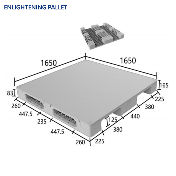 Enlightening pallet 1650x1650x165 Heavy Duty Solid Hygienic Food Grade Industrial Steel Reinforced Euro Plastic pallet Price