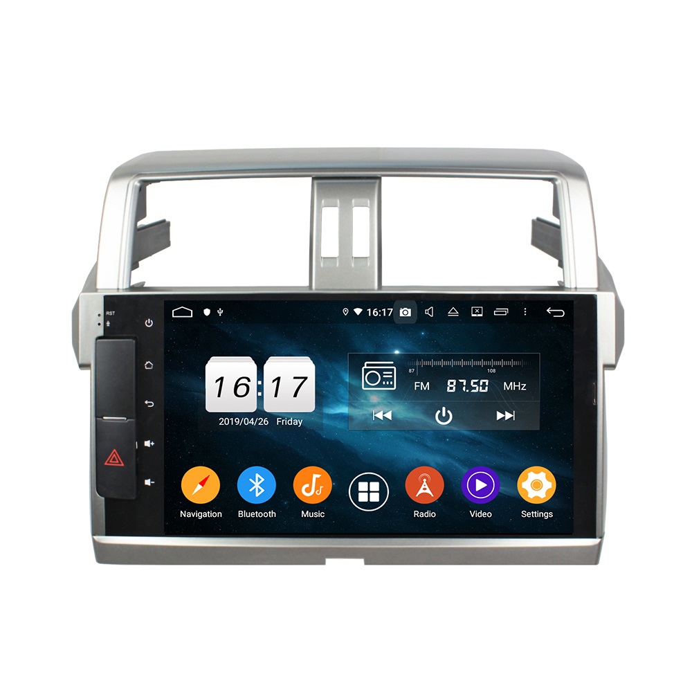 KLYDE Android 10 8Core, 4 Гб + 64G Carplay 4 аппарат не привязан к оператору сотовой связи автомобильный аудио Радио стерео ВИДЕО DVD плеер для Prado 2014-2016, Wi-Fi, GPS и IPS