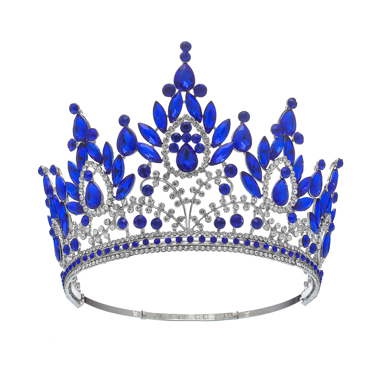 New bridal tiara Hair accessories Beauty pageant runway Laurel Baroque Tiara Upscale full Crown Tiara