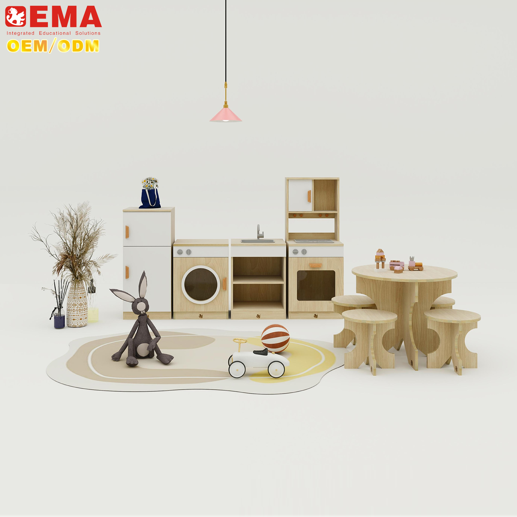 Ema Kitchen Toys Cooking Role Play Set Girls Wooden Kids Kitchen Table Furniture Set Toy Child Girl Preschool Kitchen Toy Set