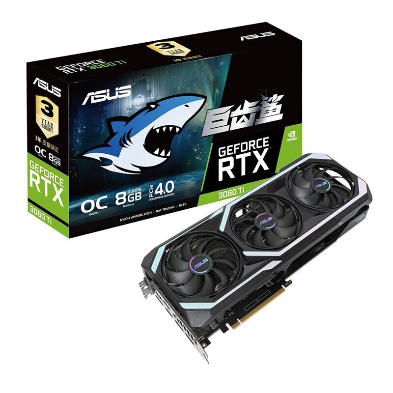 В наличии для Asus ATS RTX 3060 Ti O8G игровая видеокарта LHR 8G GDDR6