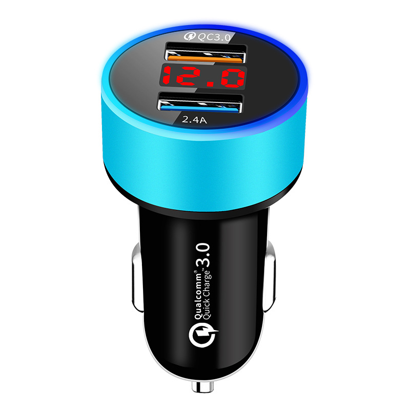 Горячая распродажа высокое качество! 5В 2.4A двойной USB порт Quick Usb Автомобильное зарядное устройство с ЖК-дисплеем