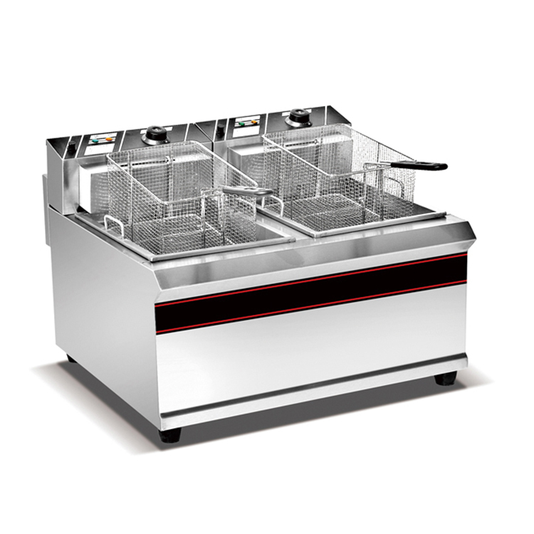 12.5+12.5L Industrial Electrical Deep Fryer Machine Commercial Deep Fat Fryer