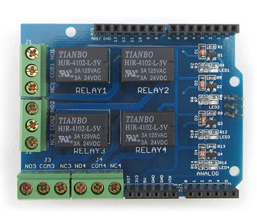 5V 4-канальный Релейный модуль для Arduino UNO R3 реле Щит