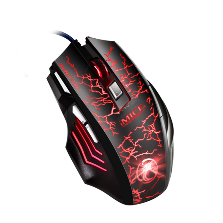 Programmable 7 Keys Optical 4DPI Breathing Light RGB Gaming Mouse with Professional Game Chip