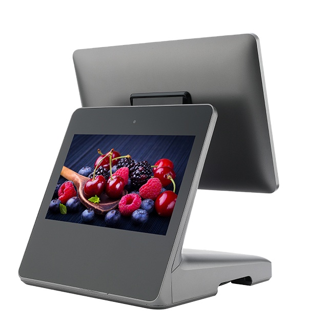 Новый POS 15,6 дюймовый full HD емкостный сенсорный экран pos-система машина с широким разрешением с 11,6 дюймовым блестящим 2-им дисплеем