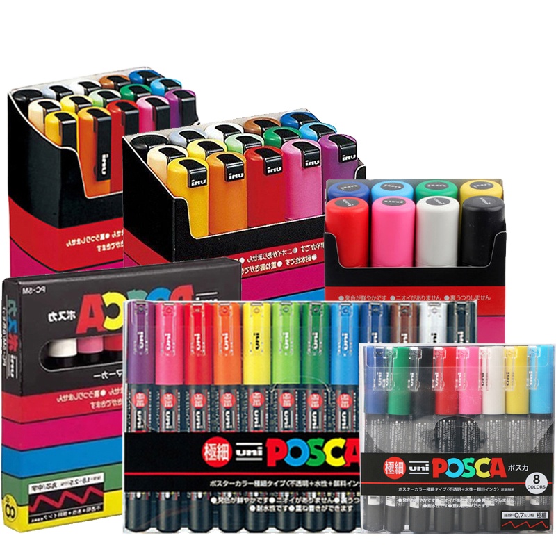 Лидер продаж, красочные популярные и разнообразные маркеры uni paint posca, набор маркеров
