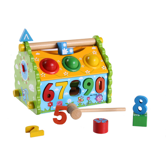 Kids Toys Educational Child Games Manufacturer in China Jouet Bebe Montessori Wood Hammer Toy