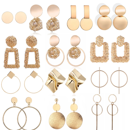 Earrings Big Geometric Round Earrings For Women Hanging Dangle Drop Modern Female Jewelry