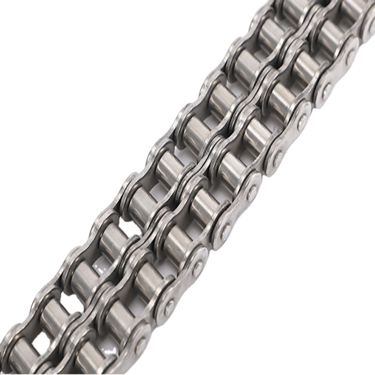 SUS304 stainless steel roller chain 44.45mm pitch SS16B-2 16B-2 SS28B-2 28B-2 double row conveyor roller chain