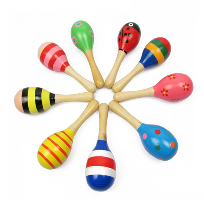 Деревянная музыкальная игрушка, высококачественный песочный молоток Maraca, деревянные погремушки, Детский шейкер, игрушка для детской вечеринки