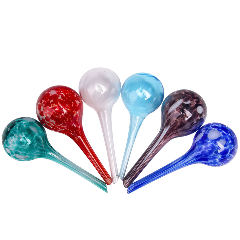 6*15 SIZE Glass Plant Watering Bulbs 6pcs set Bulbs spikes self Watering Globes Garden Water drip Ball For Potted Plant aqua gl