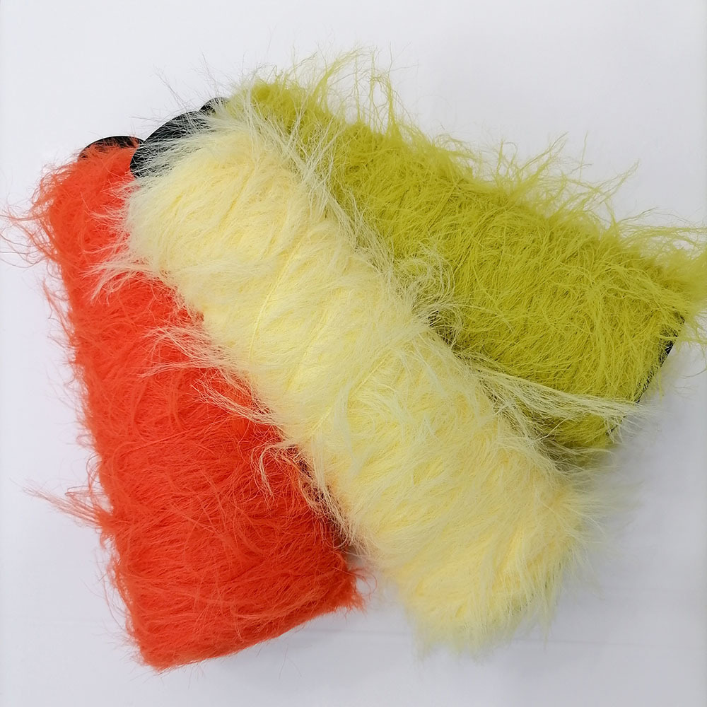 Hot Sale high quality Imitate 8cm Rabbit Hair mohair 100% nylon mink feather yarns types of fancy yarns for knit sweater