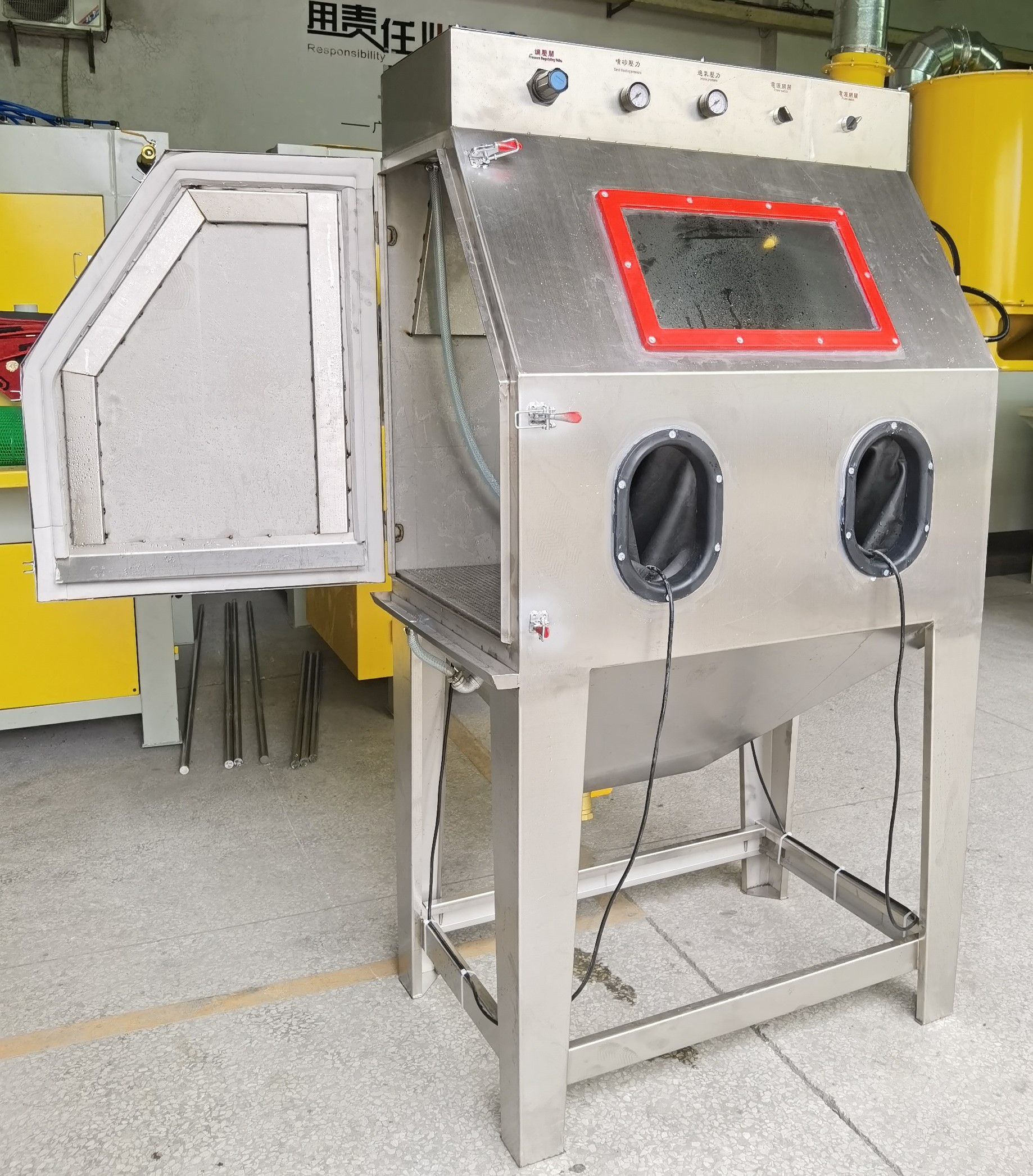 vapor blaster, wet blasting cabinet, dustless sand blaster