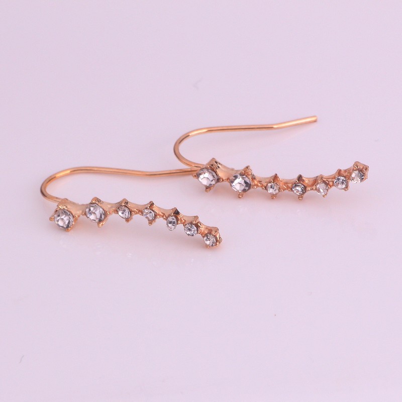 simple rhinestone cz ear cuff