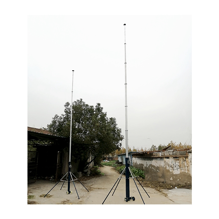 2021 Closed High 2.4m Aluminum 15m Tv Antenna Telescoping Winch Up Mast