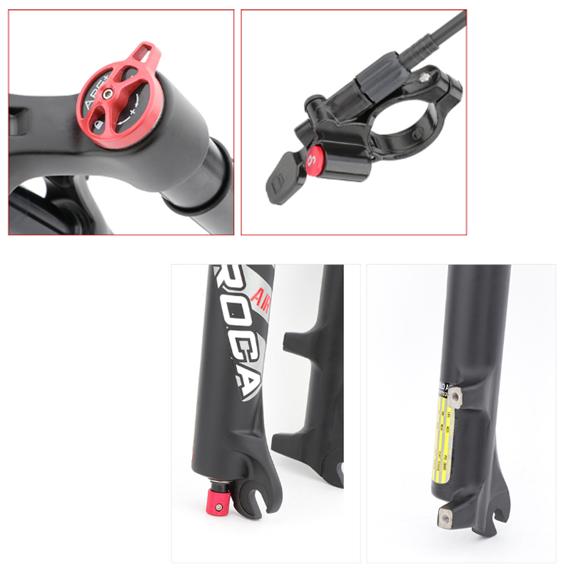 MEROCA Bicycle Air Fork 26/27.5/29 inch disc brake quick release MTB Shock Absorber Oil and Gas Fork