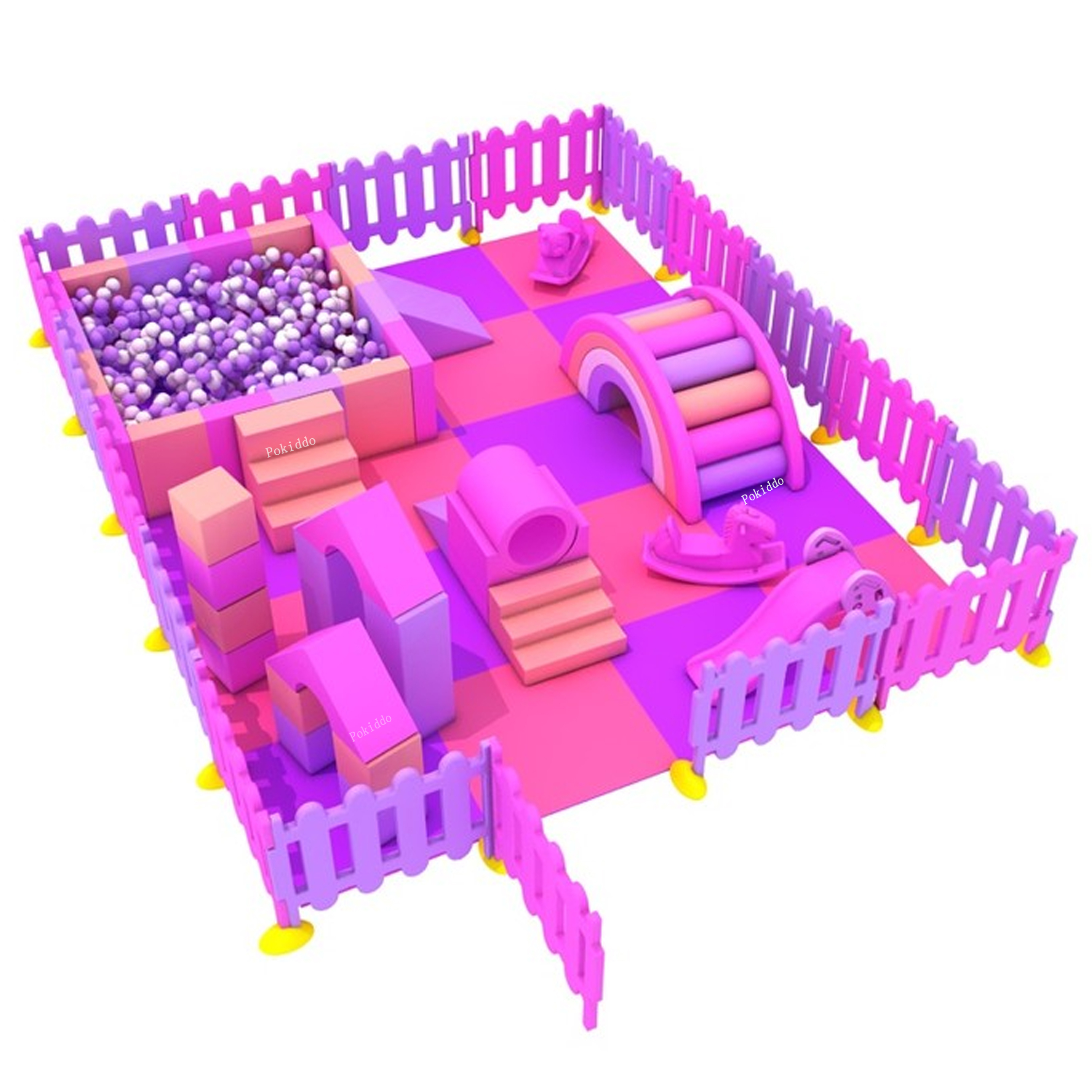 Toddlers & Kids Indoor Outdoor Soft Square Ball Pit Baby Play Yard Dry Pool Kids Soft Play Equipment